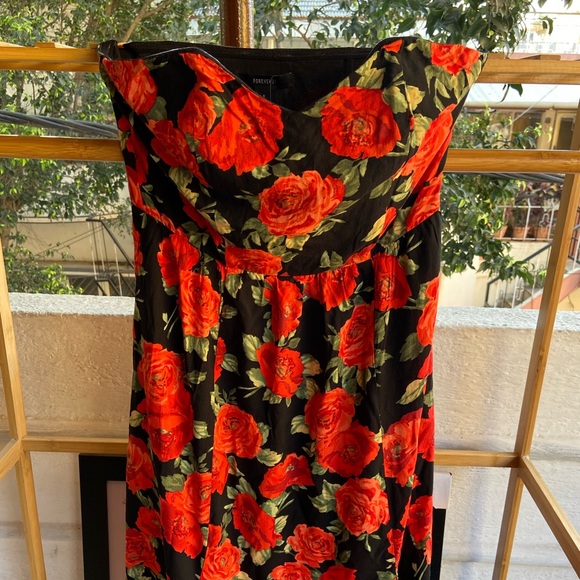 FOREVER 21 Floral Strapless Dress. Size- S - Picture 3 of 12